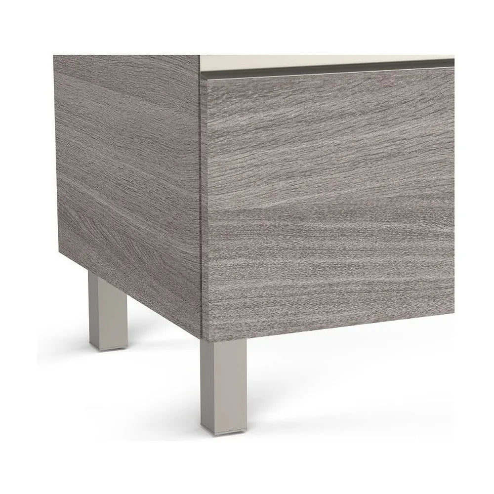 Mueble de Baño Compacto con Lavabo y 3 Cajones Nogal Unik de 80 cm Colección The Gap Roca - Vista 2