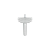 Lavabo Avec Colonne Fabriqué en Porcelaine de Couleur Blanche Victoria 56x46cm Roca