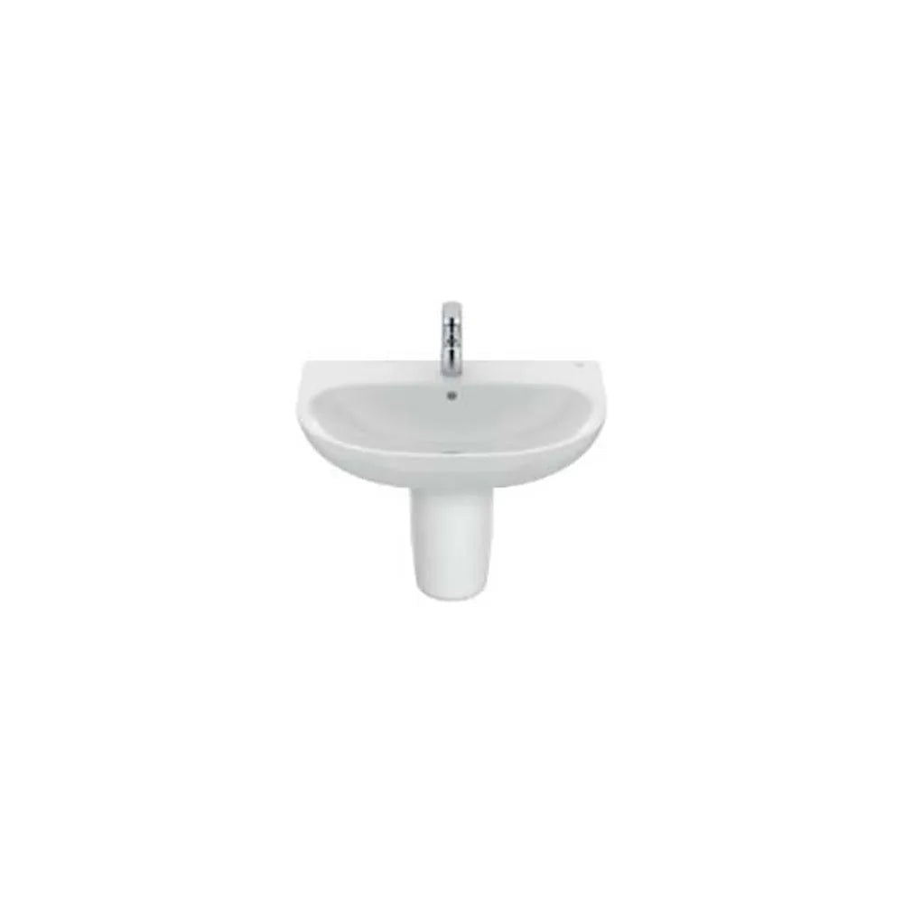 Lavabo con Semipedestal Elaborado con Porcelana Victoria 52x42,5cm Blanco Roca - Vista 1