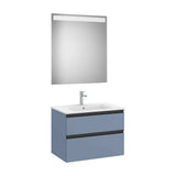 Conjunto de Baño con 2 Cajones en Color Azul Mate de 70 cm Colección The Gap Roca