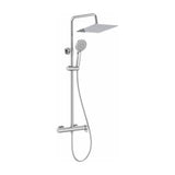 Columna de Ducha Mixer Tap Regulable en Altura para Pared con Rociador Cuadrado Cromado Vega 31x97cm Colección Victoria Roca