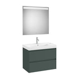 Conjunto de Lavatório de Centro Ona Ona Com Acabamento Verde Mate Unik 80 cm Roca