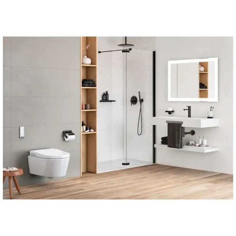 Inodoro In Wash con In Tank estilo japonés suspendido con función de lavado y secado - Rimless Inspira Roca - Vista 2