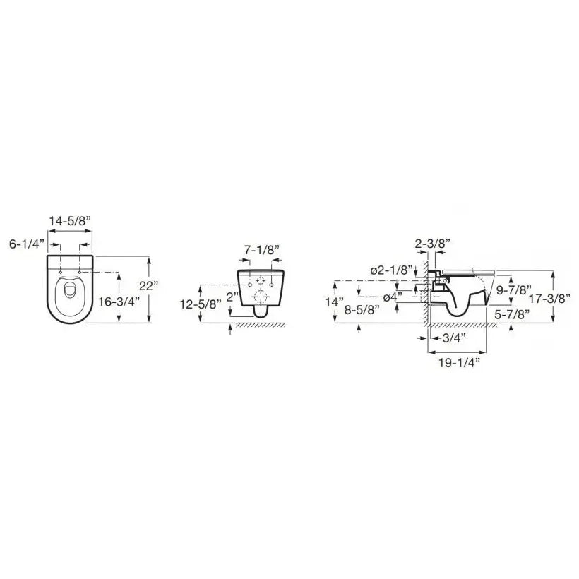 Inodoro suspendido con un acabado en color blanco mate Rimless Insipira Round Roca - Vista 2