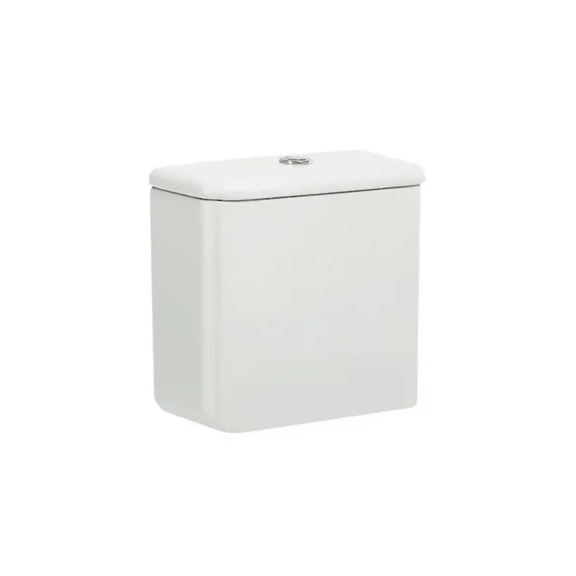 Inodoro completo con salida horizontal de 40,5 cm fabricado en porcelana de color blanco Dama Retro Multiclean Roca 8