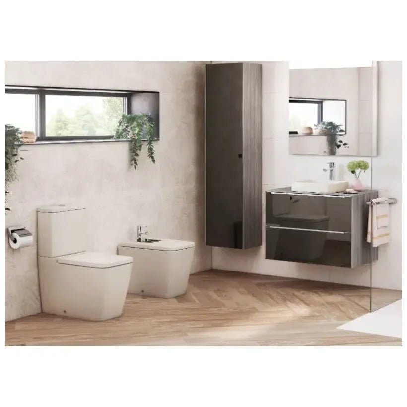 Inodoro Completo a Pared con Tanque Bajo Rimless Square Salida Dual Inspira Blanco Mate Roca - Vista 2