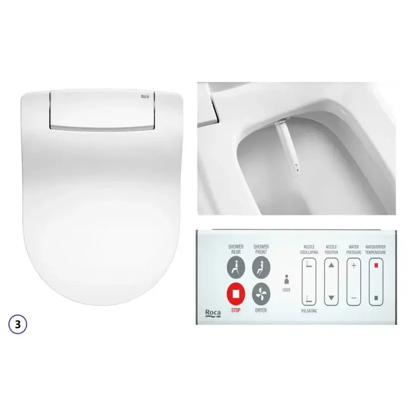 Pack inodoro Rimless suspendido The Gap Round Roca y cisterna compacta empotrable doble descarga Duplo WC One Compact Roca - Vista 8