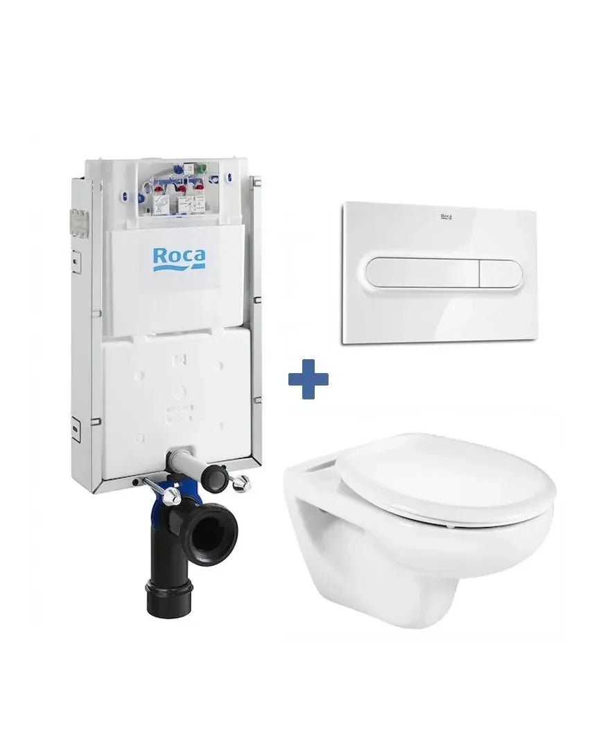 BASIC Pack de inodoro suspendido salida horizontal recomendado parar espacios públicos Roca