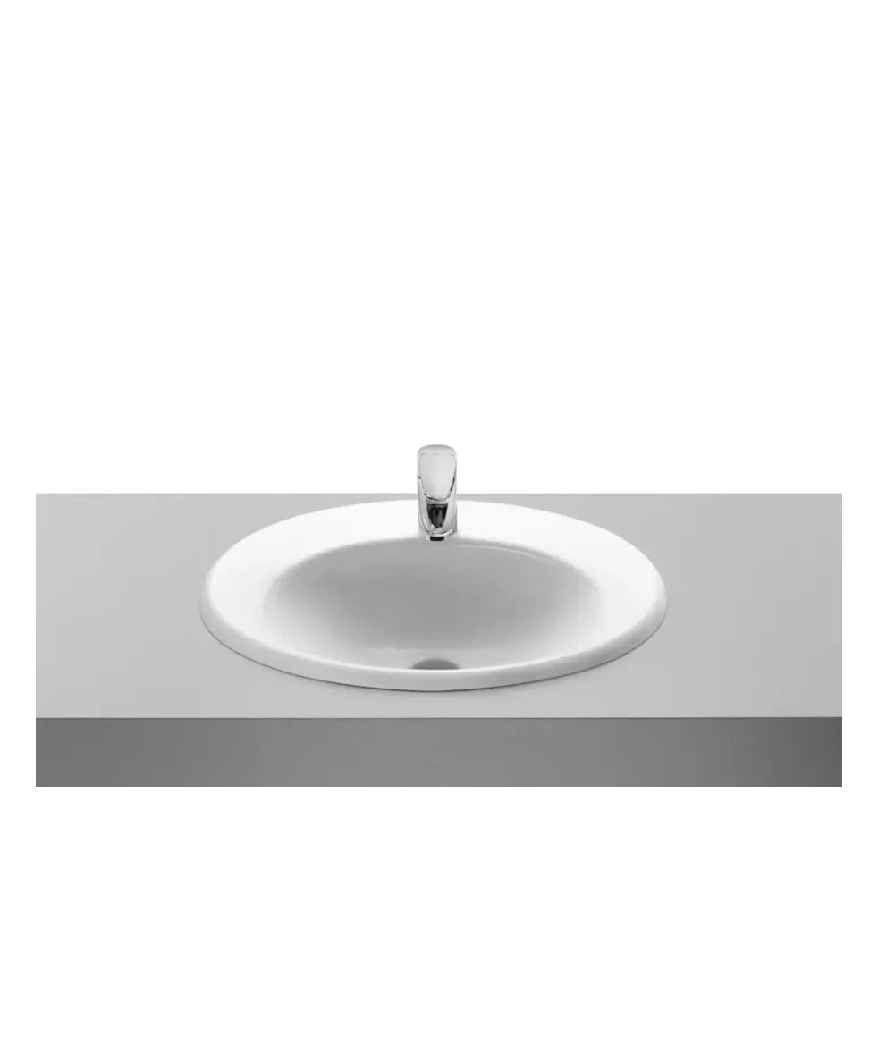 Lavabo para instalación sobre encimera de 56 cm fabricado en porcelana de color blanco Java Roca - Vista 1