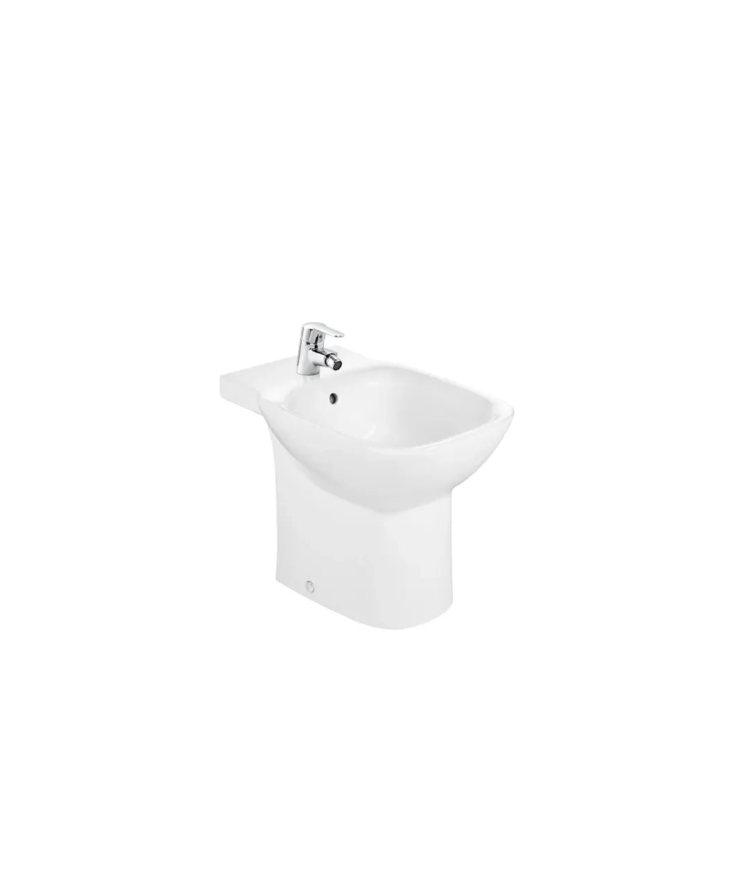 Bidet con juego de fijación de 35,5 cm fabricado en porcelana de color blanco Debba Roca - Vista 1