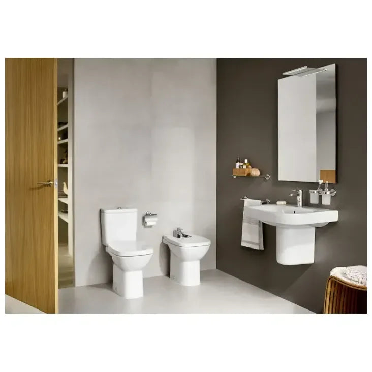 Bidet con juego de fijación de 35,5 cm fabricado en porcelana de color blanco Debba Roca - Vista 2