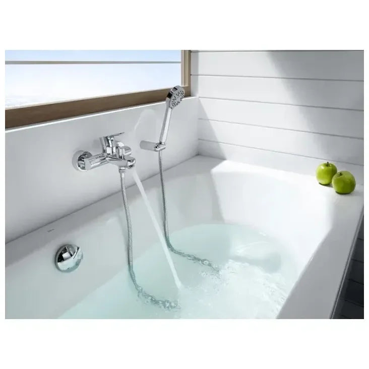 A5A0109C02 Grifo de bañera y ducha para instalación empotrada de 21,7 cm con acabado cromado de Roca 4
