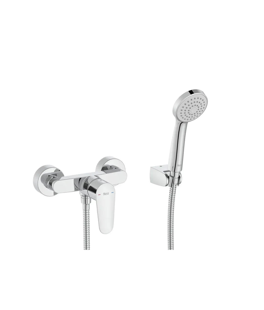 Grifo de bañera con ducha de mano y flexible metálico en acabado color cromo Victoria Plus Roca - Vista 1