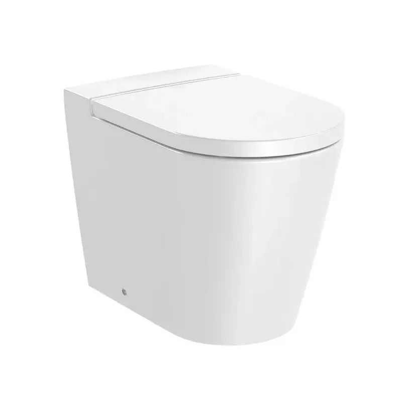 Inspira Pack inodoro adosado a pared Rimless salida dual con tapa amortiguada placa y cisterna Roca 4