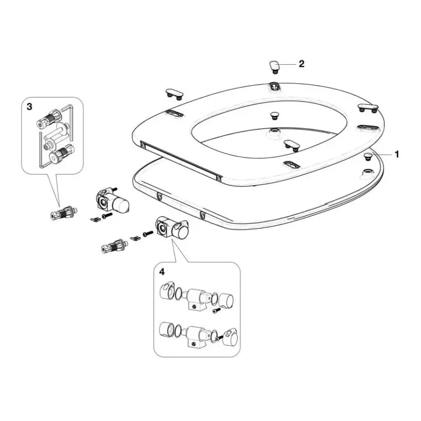 Pack inodoro de salida dual con taza tapa amortiguada gris oscura cisterna y placa pulsadora Rimless ROCA - Vista 12