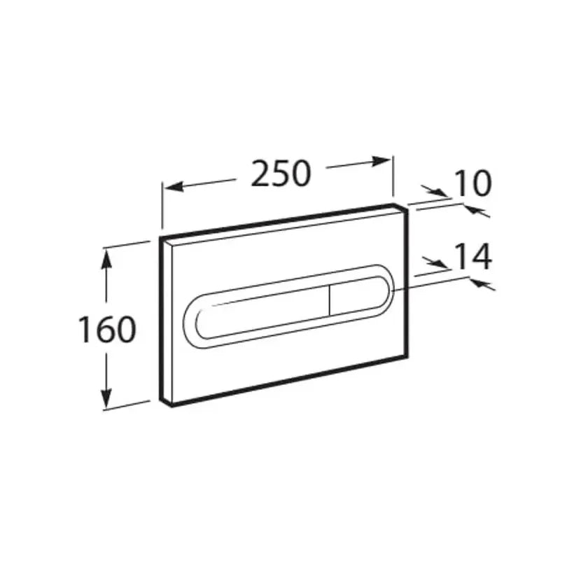 Inodoro Suspendido Rimless con Placa Pulsadora Tapa y Cisterna Salida Horizontal Square Colección The Gap Roca - Vista 11