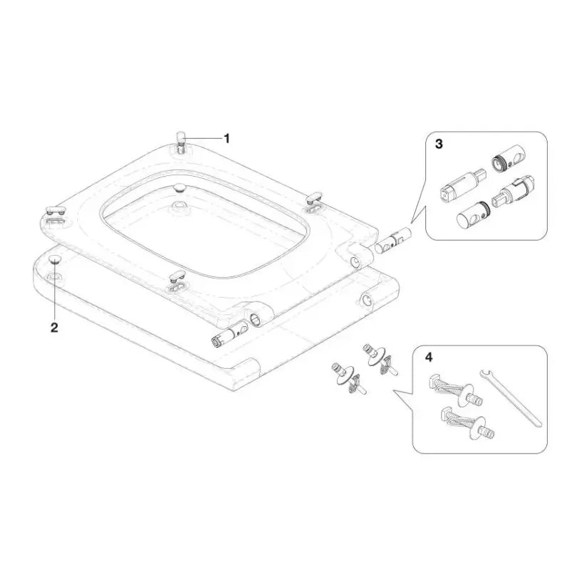Inodoro completo para instalación adosada a pared fabricado en porcelana de color blanco Rimless Inspira Square Roca - Vista 5