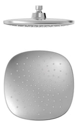 Rociador de ducha Three 242 mm chrome finish anti-limescale shower head with anti-limescale nozzles Tres