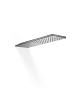 Shower head Rectangular wall-mounted shower head made of stainless steel 16x55 cm black metallic colour Complementos Tres