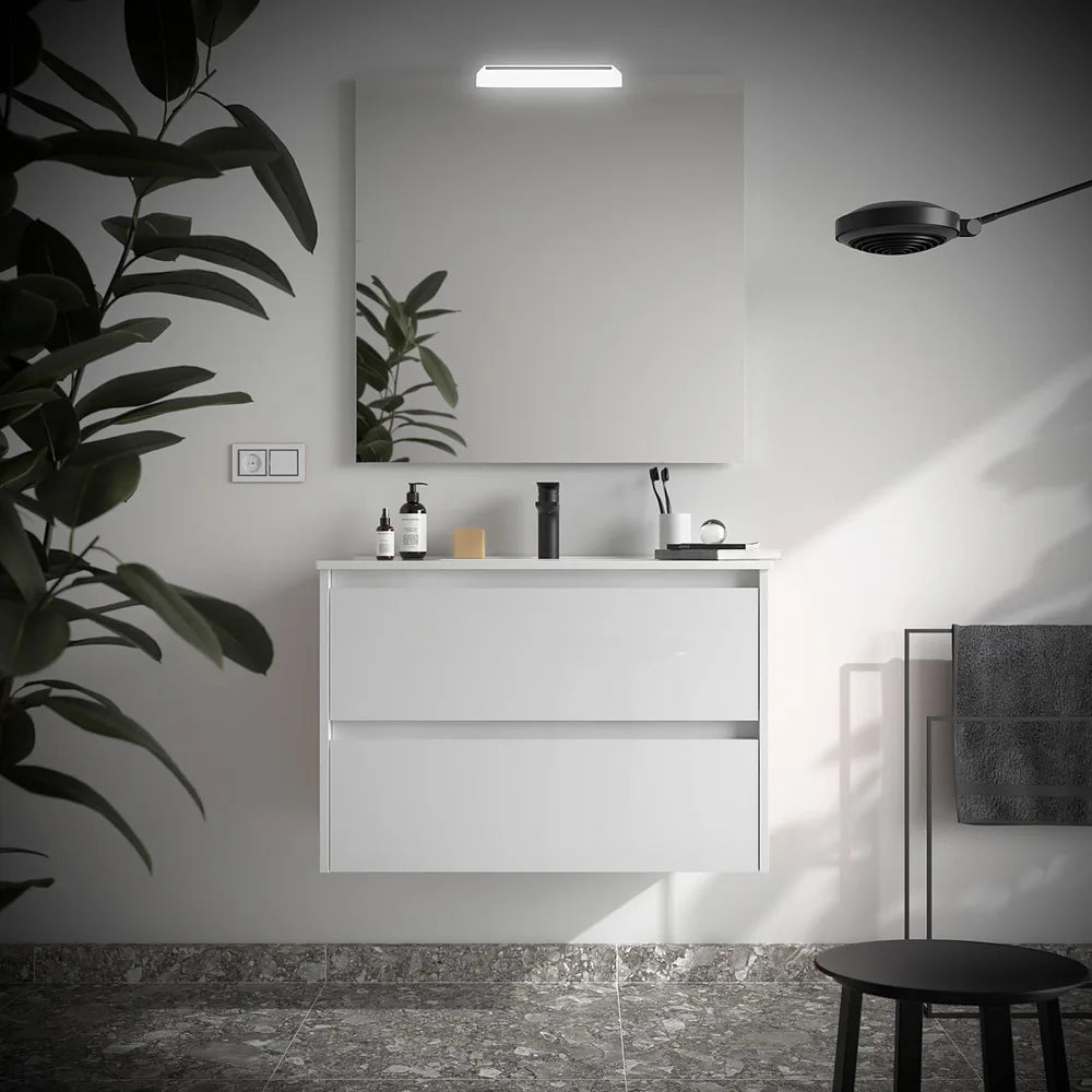 Mueble de Baño 2 Cajones Salgar Noja 70 cm Blanco - Vista 1