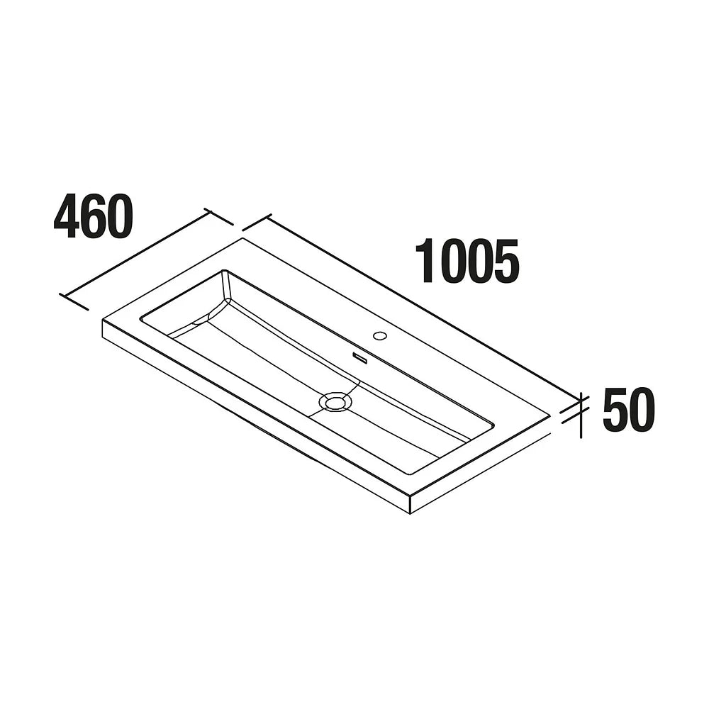 Mueble de Baño con Lavabo y 2 Cajones Salgar Spirit 100 cm - Vista 12