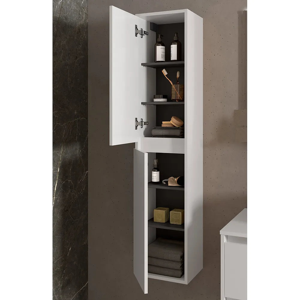 Mueble de Baño con Lavabo y 4 Cajones Salgar Noja 120 cm Blanco Brillo - Vista 2