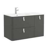 Meuble de Salle de Bain avec Lavabo Salgar Uniiq 90 cm Gris Anthracite