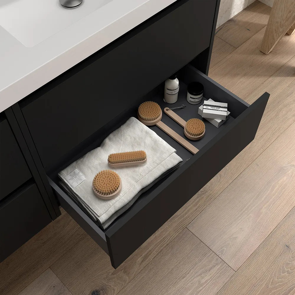 Mueble de Baño 2 Cajones Salgar Noja 60 cm Blanco - Vista 6