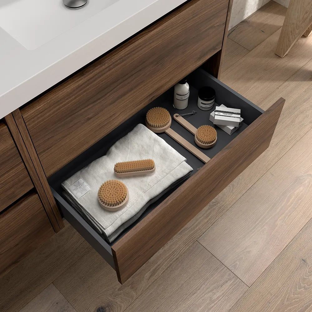 Mueble de Baño 2 Cajones Salgar Noja 60 cm Blanco - Vista 8