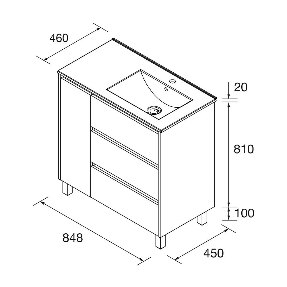 Mueble de Baño con Lavabo Salgar Noja - Vista 2