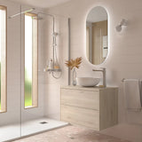 Meuble de Salle de Bain avec Plan Vasque et 2 Tiroirs Salgar Optimus Chêne Naturel