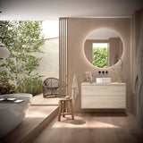Bathroom Vanity Unit with Countertop and 3 Drawers Salgar Optimus Natural Oak