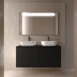 Meuble de Salle de Bain Suspendu avec Plan Vasque Salgar Optimus Noir