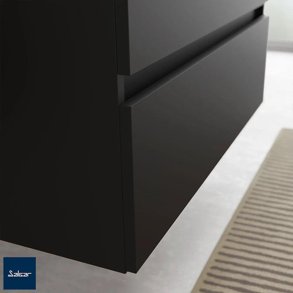 Mueble de Baño Suspendido con Lavabo Salgar Bequia Negro Mate - Vista 2