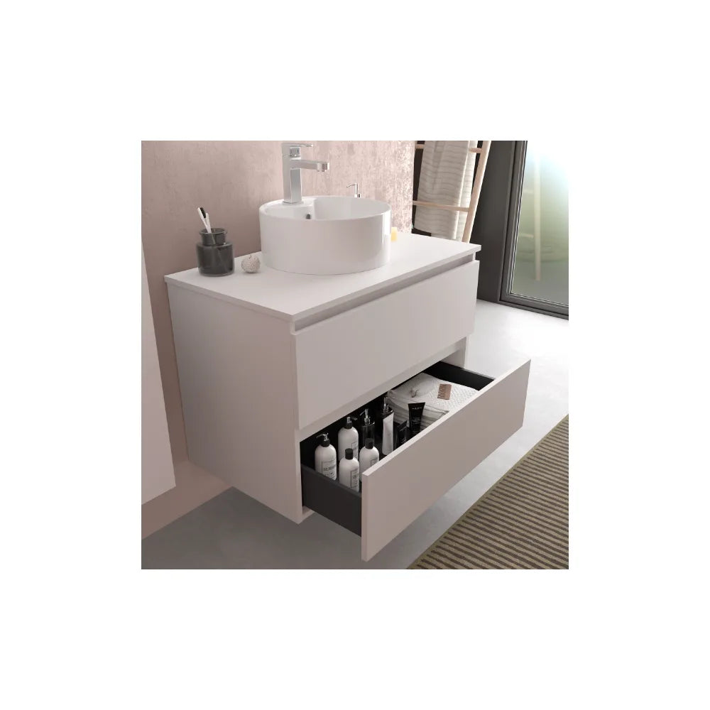Mueble de Baño Suspendido con Lavabo Salgar Bequia Blanco Mate - Vista 2