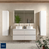 Wall-Hung Bathroom Vanity Unit with Basin Salgar Bequia Matte White
