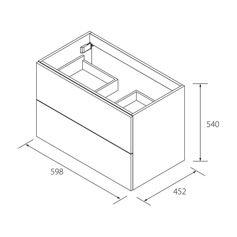 Mueble de Baño Suspendido con Lavabo Salgar 61 cm - Vista 7