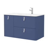 Bathroom Vanity Unit with Basin Salgar Uniiq 120 cm Blue Left