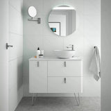 Móvel de Banho com Pernas Lavatório sobre Bancada Salgar Uniiq 120 cm Branco Mate