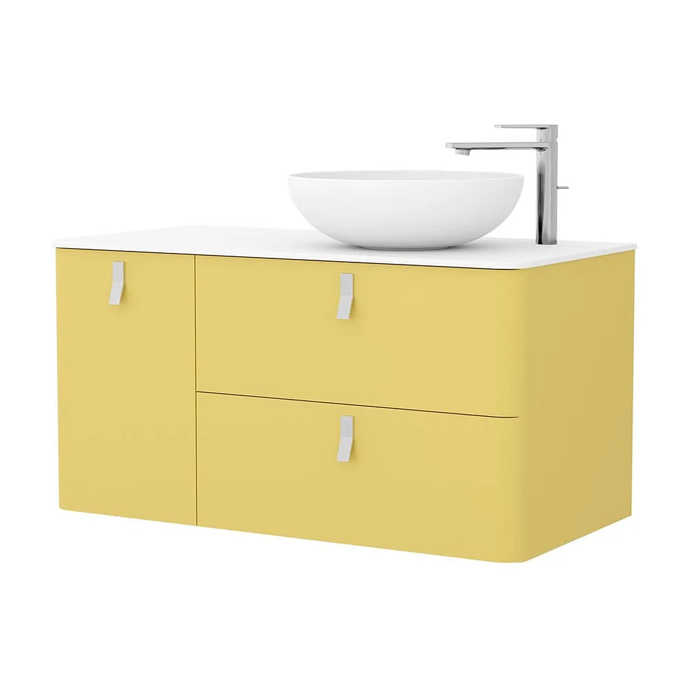 Mueble de Baño Lavabo sobre Encimera Salgar Uniiq 120 cm Amarillo Paja - Vista 1