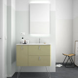 Meuble de salle de bain sur pieds avec lavabo Salgar Uniiq 120 cm Vert sauge Gauche