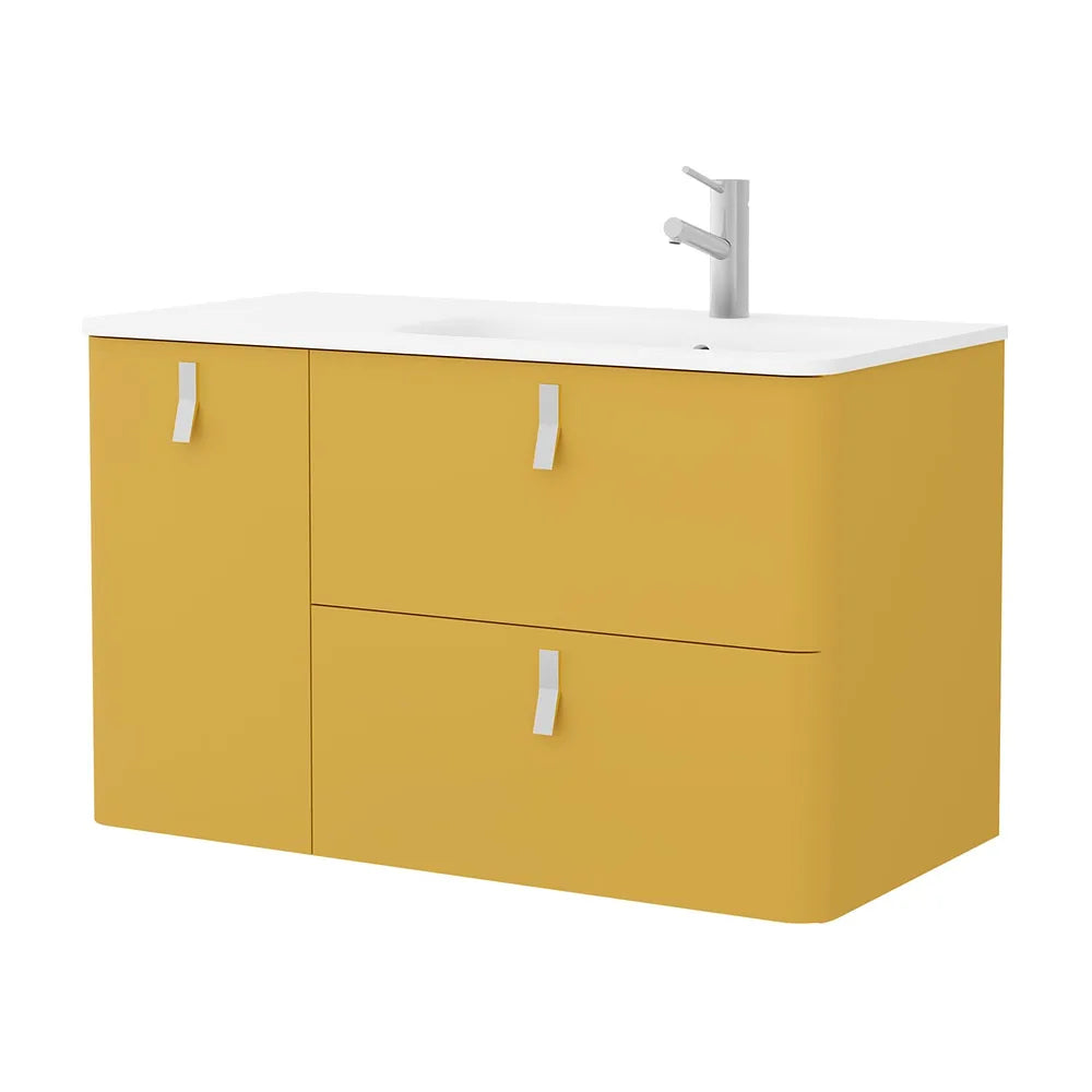 Mueble de Baño con Lavabo Salgar Uniiq 120 cm Amarillo Sol - Vista 1