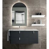 Móvel de casa de banho com lavatório Salgar Uniiq 120 cm Cinzento antracite
