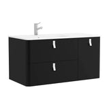 Meuble de salle de bain avec lavabo Salgar Uniiq 120 cm Noir mat Droite