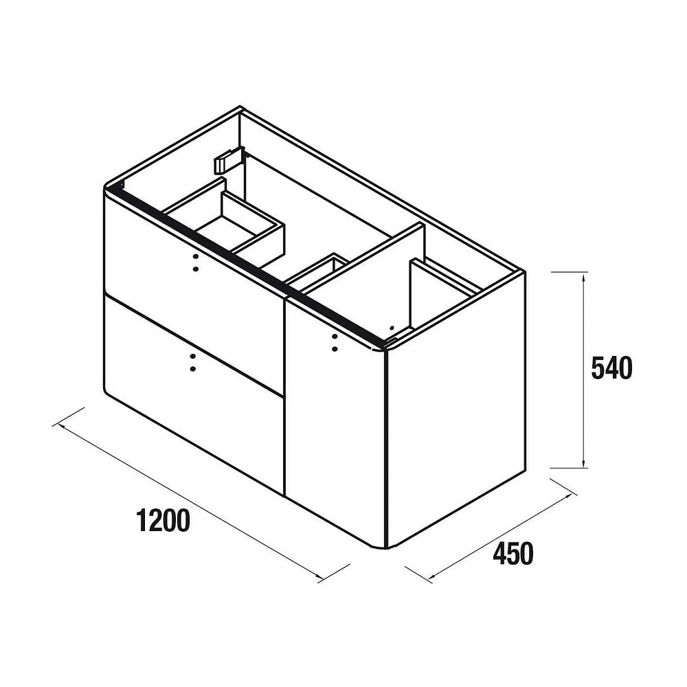 Mueble de Baño Lavabo sobre Encimera Salgar Uniiq 120 cm Negro Mate - Vista 13