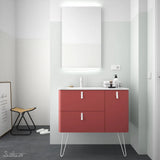 Meuble de salle de bain sur pieds avec lavabo Salgar Uniiq 120 cm Droite