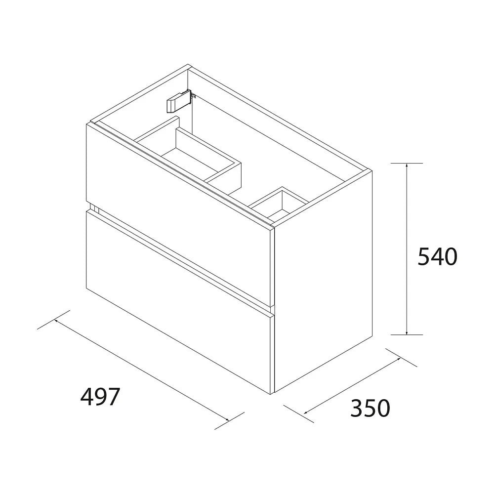 Mueble de Baño Suspendido con Lavabo y 2 Cajones Salgar Fussion Line Blanco Mate - Vista 11