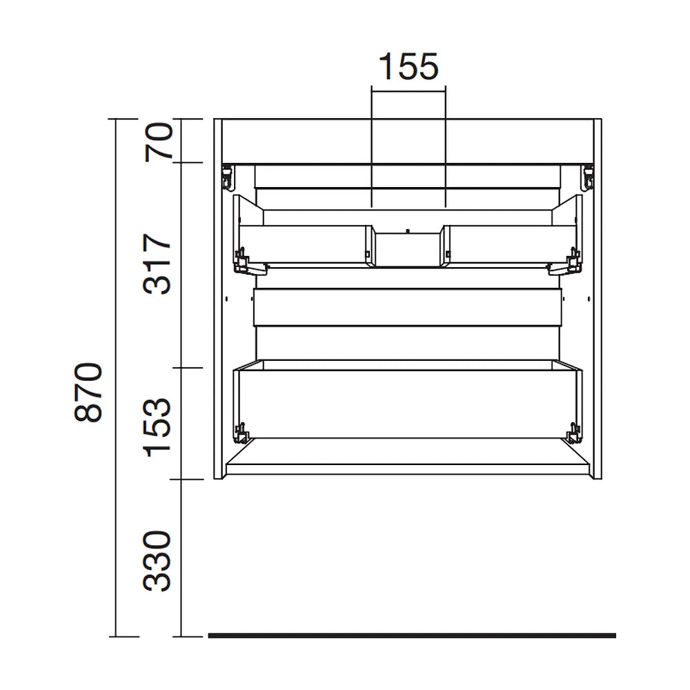 Mueble de Baño Suspendido con Lavabo y 2 Cajones Salgar Fussion Line Pino Bahía - Vista 11