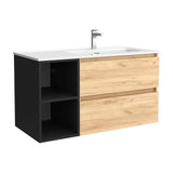 Meuble de Salle de Bain Salgar Bequia Noir Mat