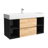 Meuble de Salle de Bain Salgar Bequia Noir Mat